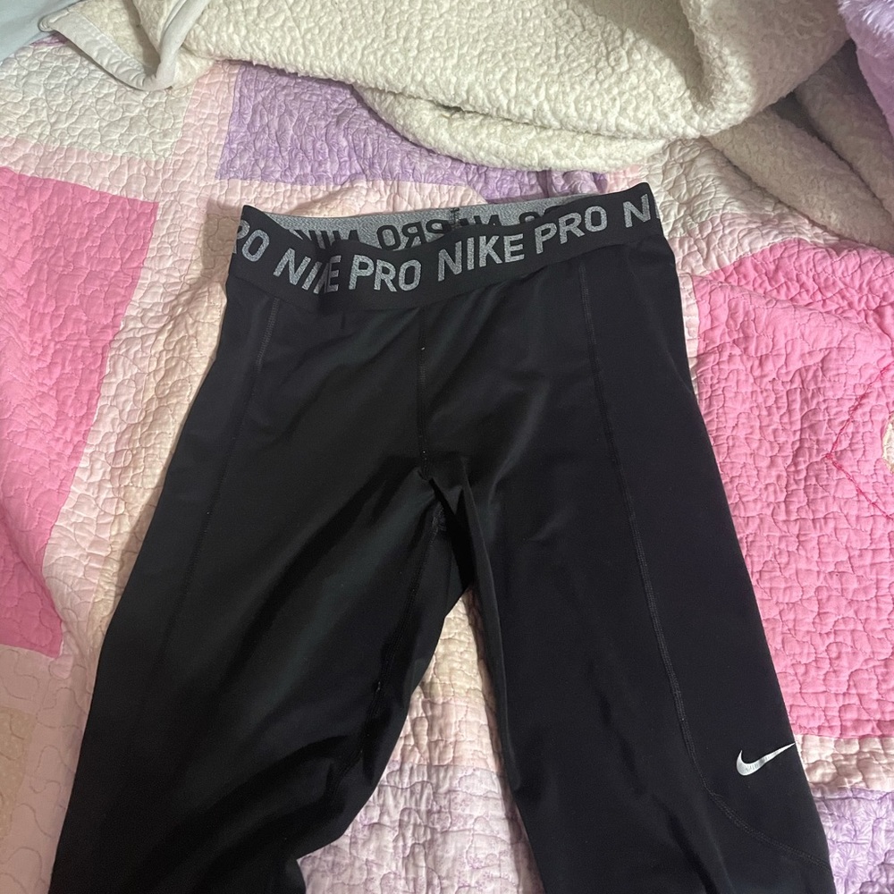 womens nike pro leggings black